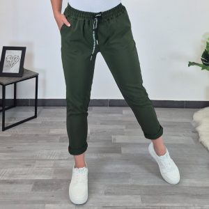 Hlače 9108 7/8 zelene