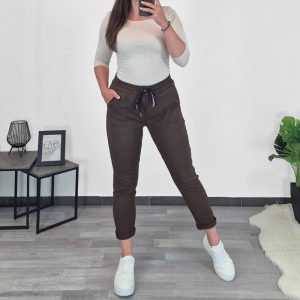 Hlače 9108 7/8 smeđa